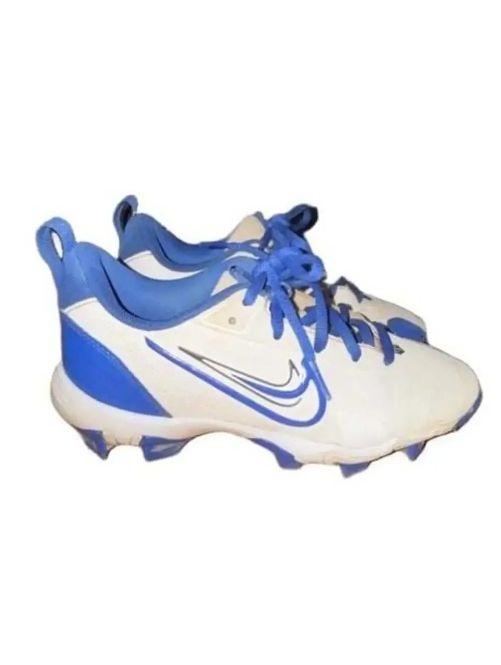 Nike Force Trout 9 Keystone GS White Royal Blue Baseball Cleats 3Y